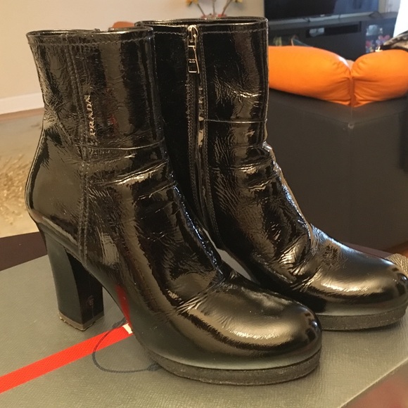 Prada Black Patent Boots - Picture 4 of 5